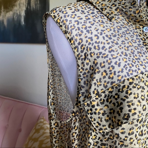 Equipment Sheer Cheetah Sleeveless … - Picture 7 of 11